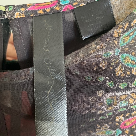 NWOT Sheer long dress with beautiful colorful pattern. So UNIQUE  w/comfy-flow - Picture 7 of 7